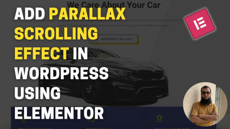 How to add Parallax Scrolling Effect in WordPress using Elementor